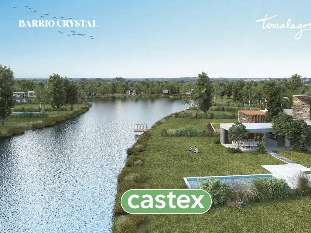 Lote fondo verde en venta en Terralagos, Barrio  Crystal