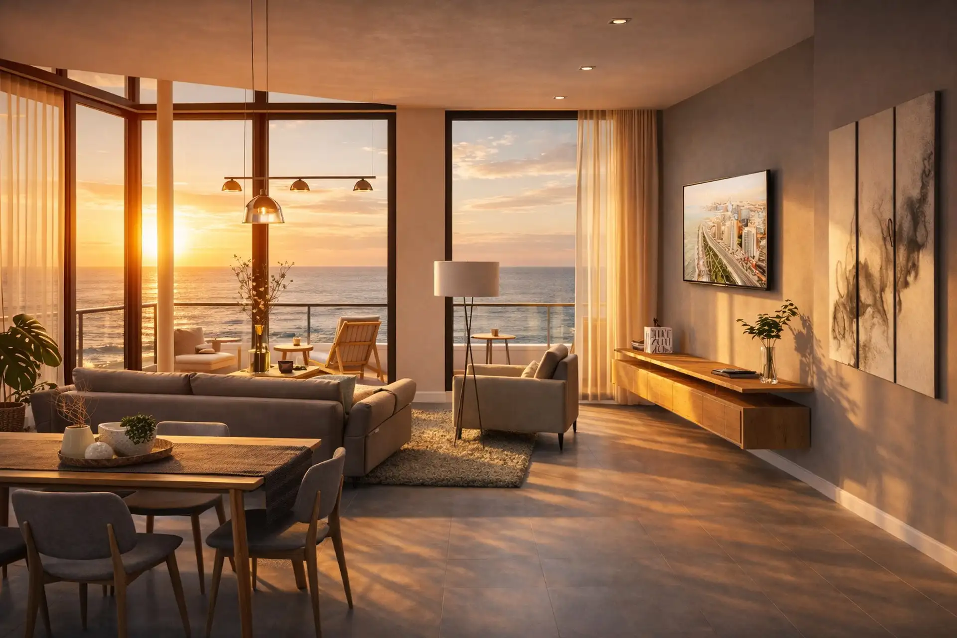 Depto 2 amb, 70m² en construcción frente al mar — Constitución