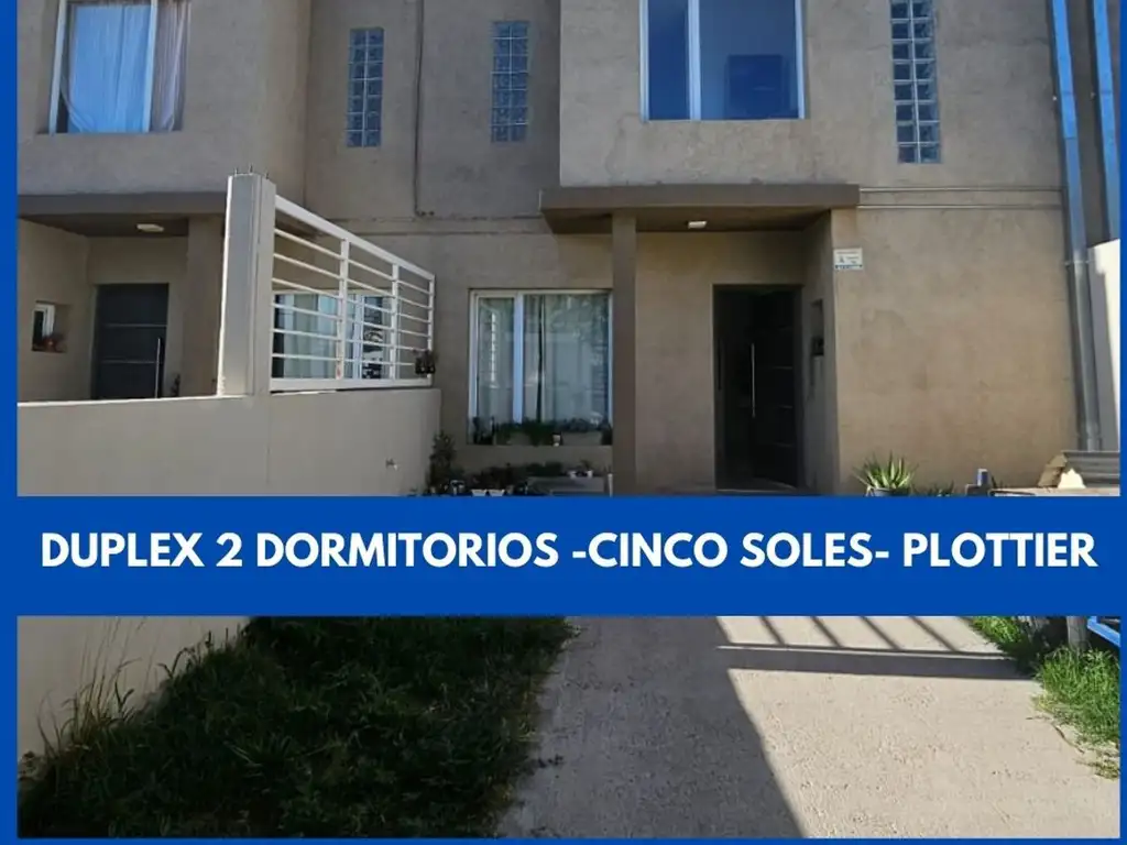 VENTA DUPLEX 2 DORMITORIOS B° 5 SOLES, PLOTTIER