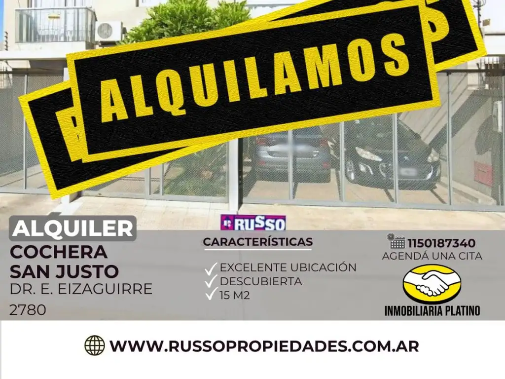 Alquiler cochera descubierta San Justo