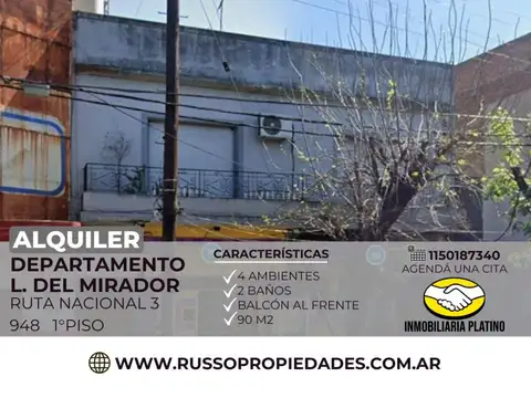 Departamento - Alquiler - Argentina, La Matanza - RUTA NACIONAL  3 953