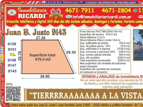 TIERRAAAAAAAAAAAAA A LA VISTA - Importante parcela 882 m2