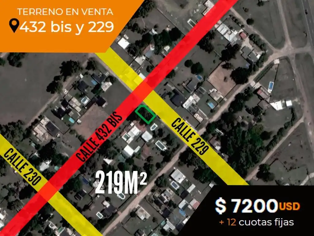 Terreno en venta - 219mts2 - Arturo Seguí, La Plata [FINANCIADO]