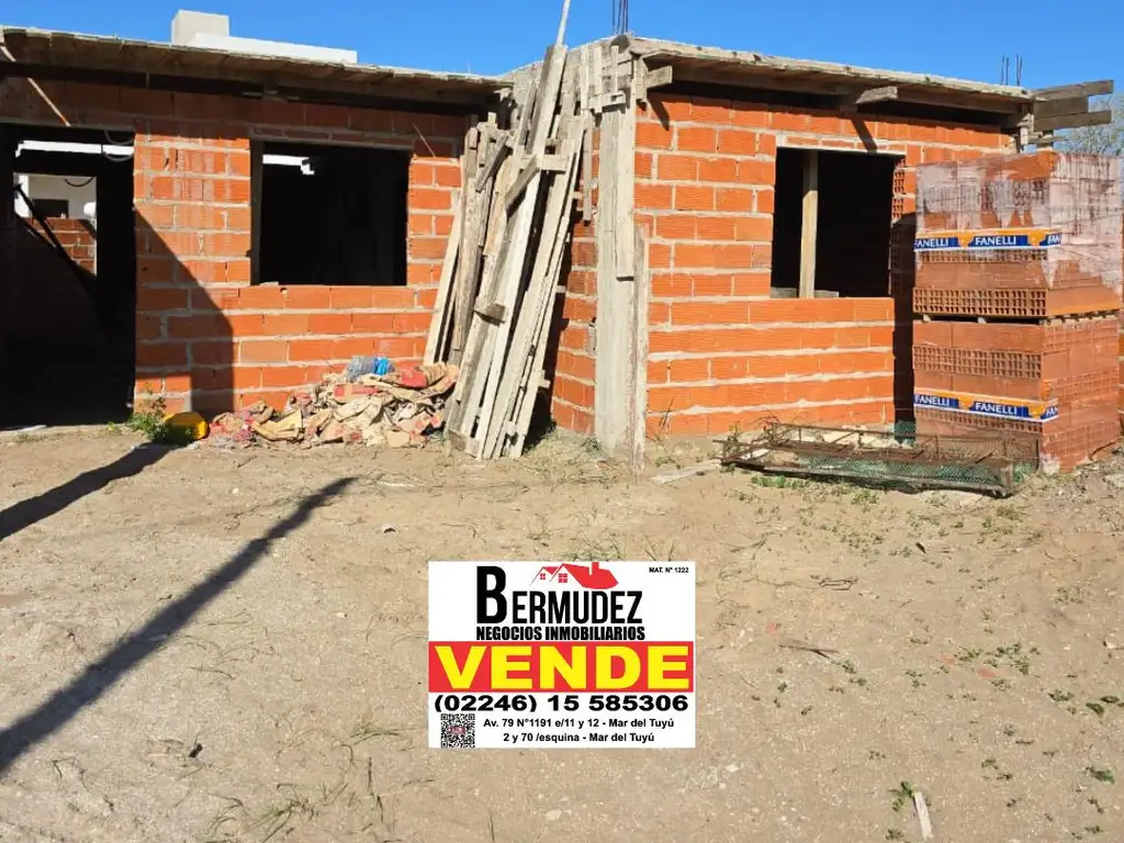 Venta Depto Tipo Casa 3 Amb En Las Toninas Calle 11 Entre 26 Y 28 Oportunidad Obra En Pozo!