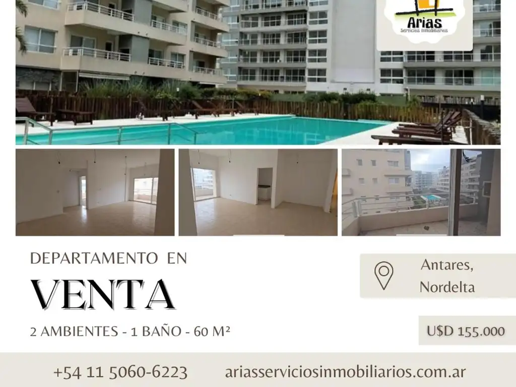 Departamento 2 ambientes EN VENTA - Antares, Nordelta