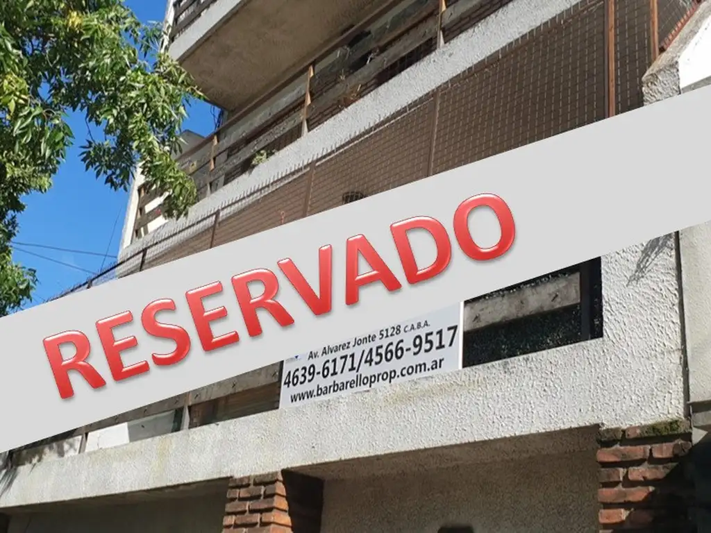 2 ambientes al frente con balcon corrido aterrazado. RESERVADO.