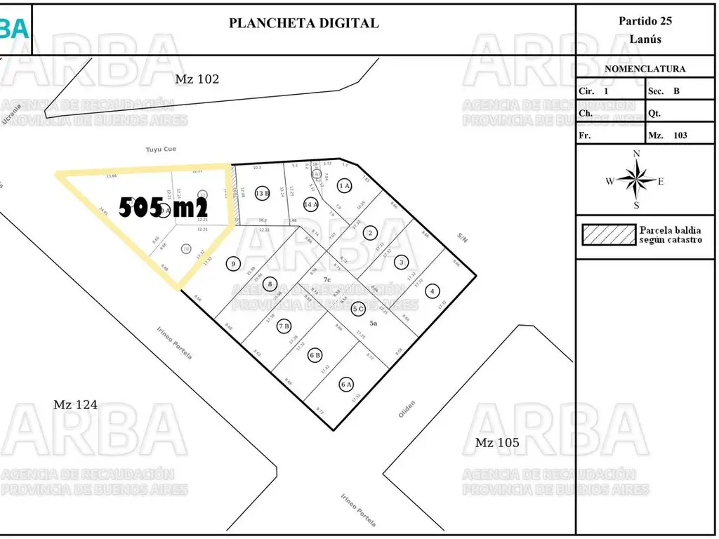 VENTA 3 Lotes esq. Pallares y Tuyu Cue, V. Alsina