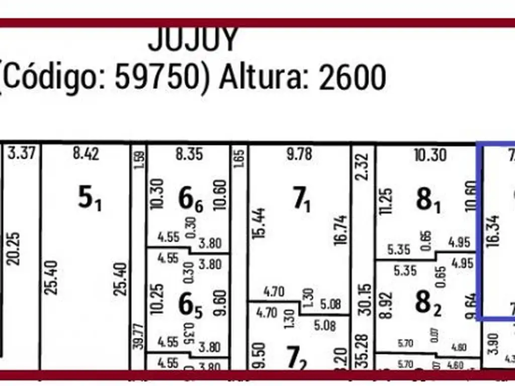 TERRENO EN VENTA - JUJUY 2600