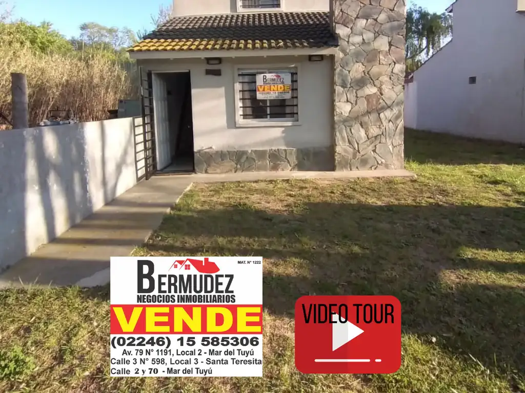 Duplex  a la venta 3 amb al frente Mar del tuyu calle 95 entre 7 y 8