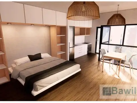 Departamento 2 ambientes con 1 baño