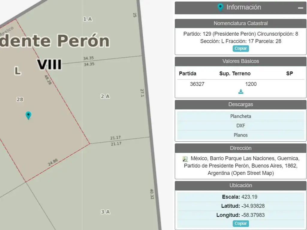 Lote 28, Mza 17, en venta en Parque Las Naciones, Guernica