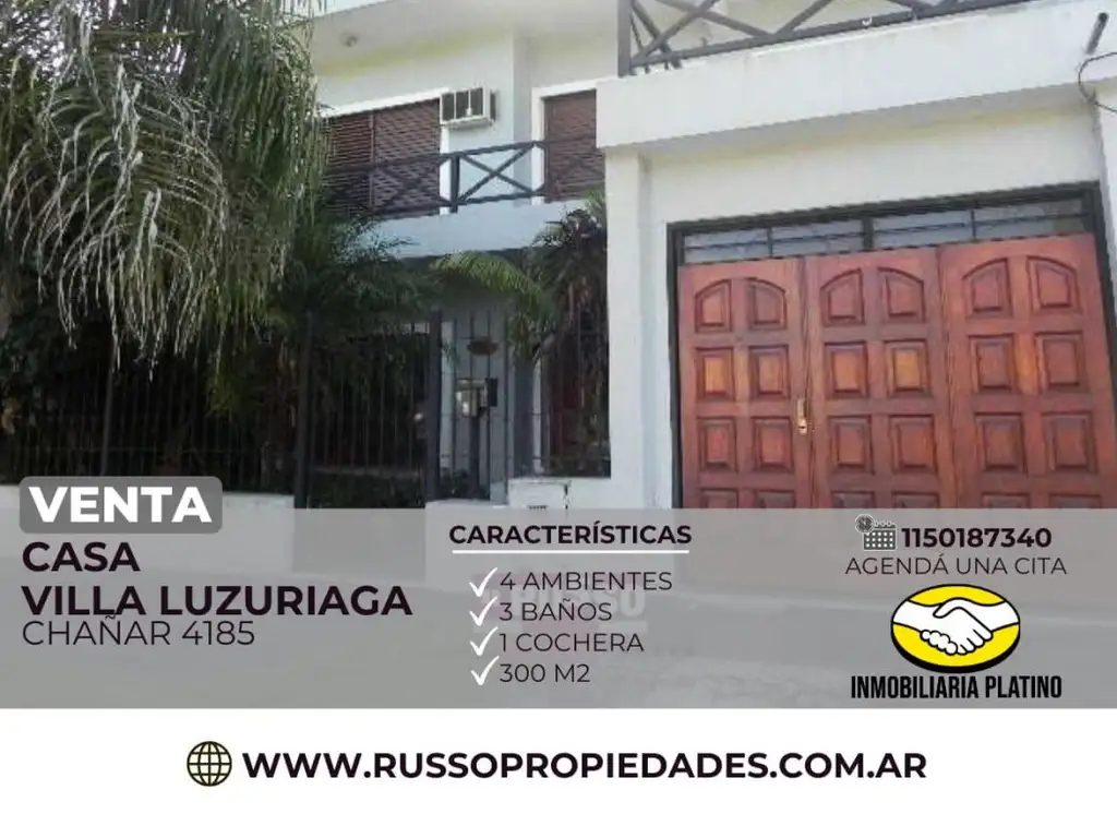 Venta Casa 4 Ambientes Villa Luzuriaga