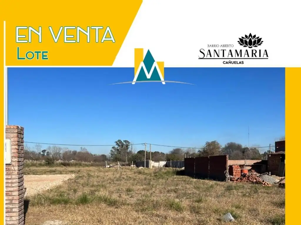 Terreno a la venta en Barrio abierto Santa María - Cañuelas