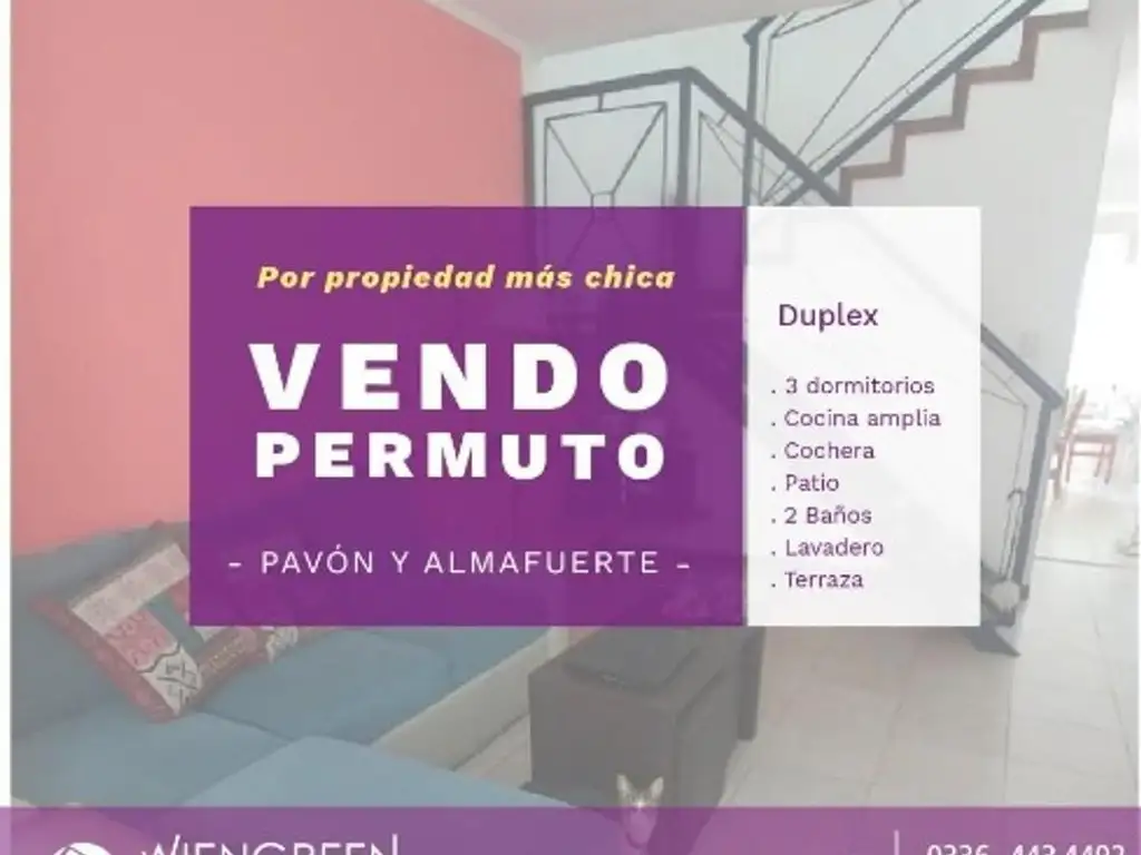 Vendo o Permuto Duplex de 3 dormitorios