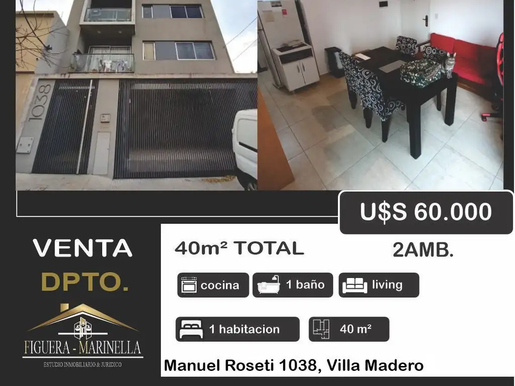 Departamento - Venta - Argentina, La Matanza - ROSETI 1000