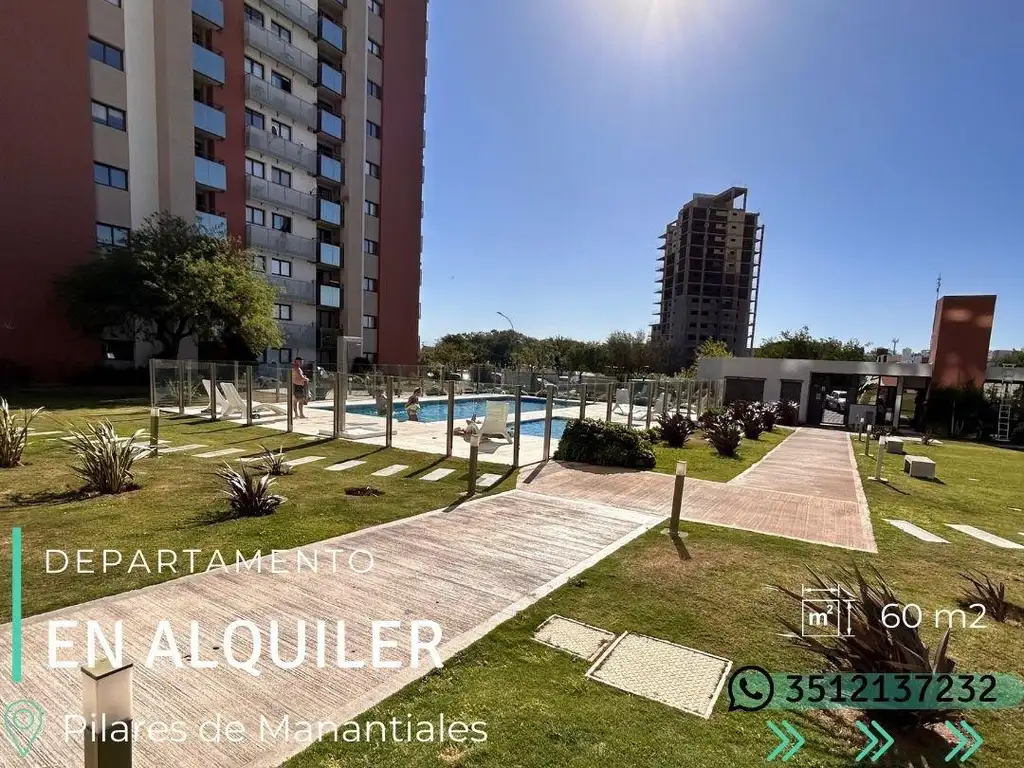 DEPARTAMENTO EN ALQUILER - PILARES DE MANANTIALES