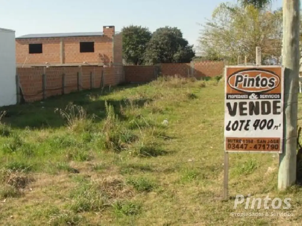 Terreno sobre calle Salta. SAN JOSE. ENTRE RIOS.