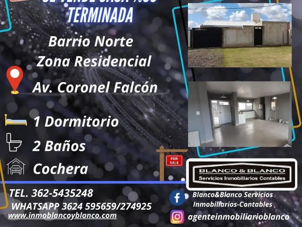 SE VENDE CASA EN ZONA NORTE UN 90% TERMINADA