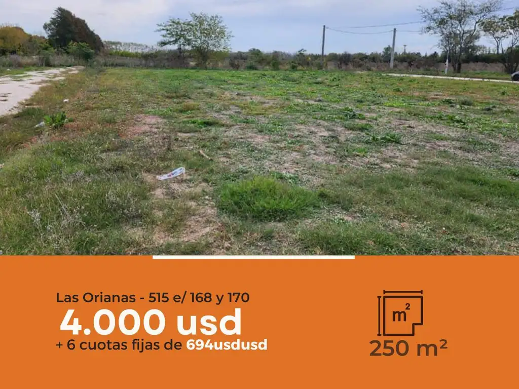 Terreno en venta - 250Mts2 - Las Orianas, Melchor Romero [FINANCIADO]