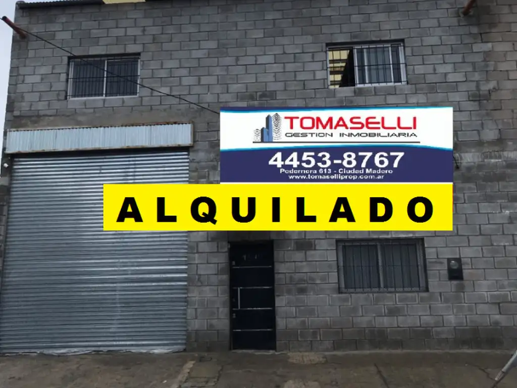 ALQUILER - LA TABLADA - GALPON 320m2 - CON OFICINA o SHOWROOM - ZONIFICACION M.I.