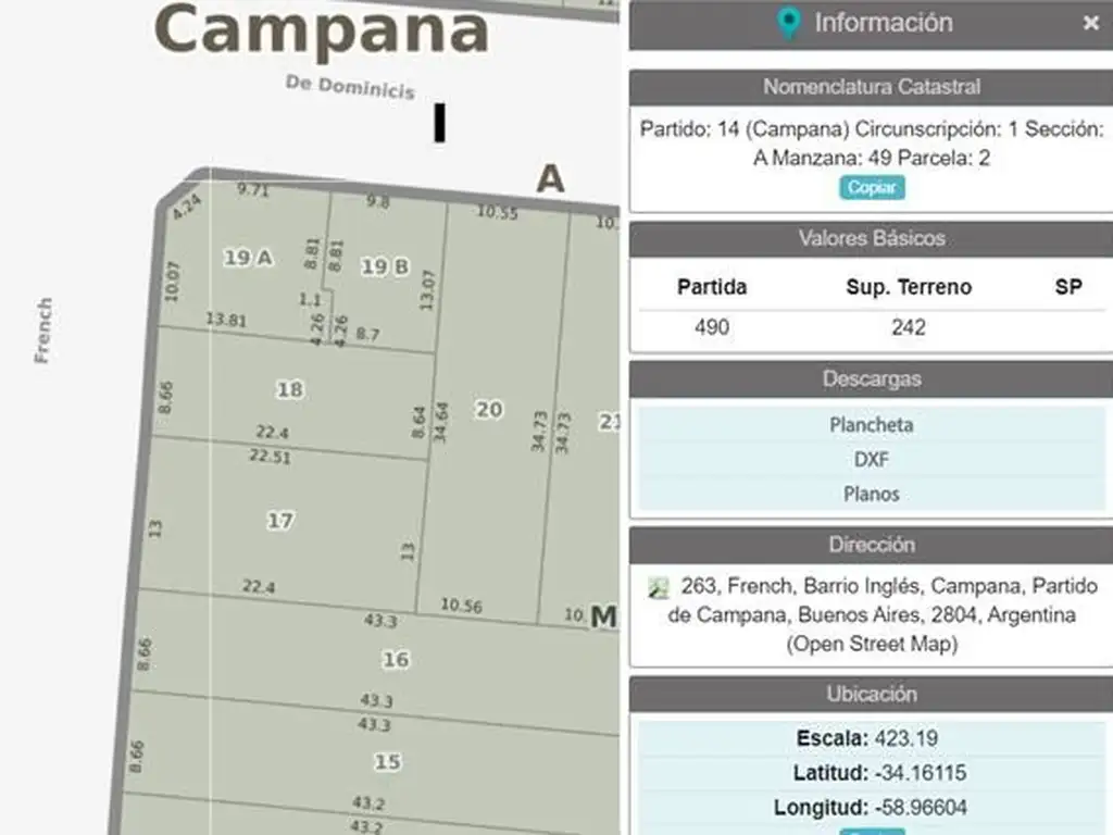 Lote en zona céntrica a la venta