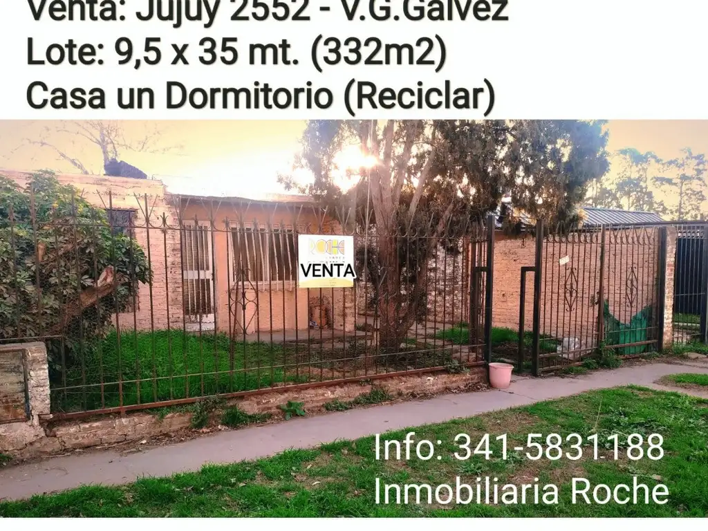 VENTA - Vgg: A reciclar - Lote 9.5x35 y casa un dormitorio