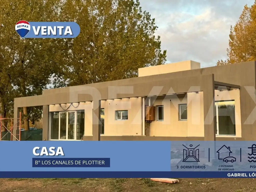 Venta Casa 3 dorm y piscina Los Canales d Plottier