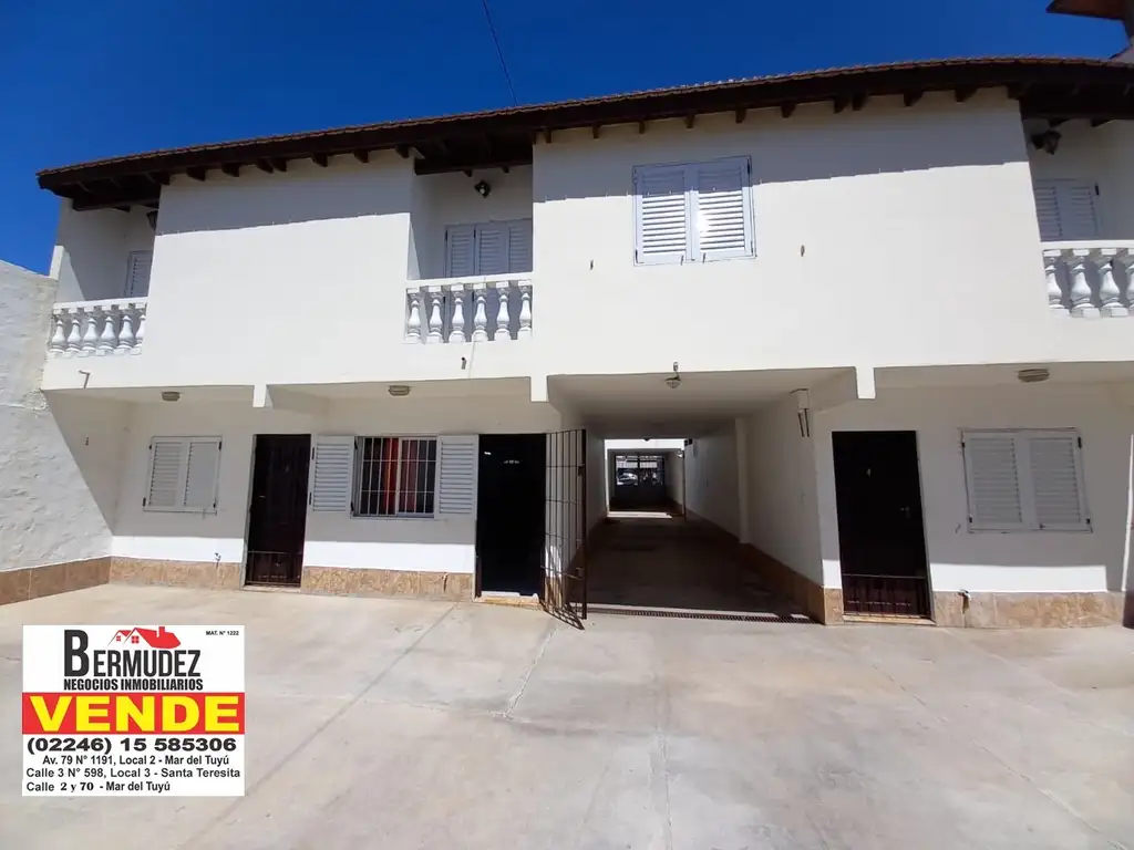 Venta Duplex 4 ambientes a 1/2 cuadra del mar, con gas natural. Calle 58 entre1 y playa.Mar Del Tuyu