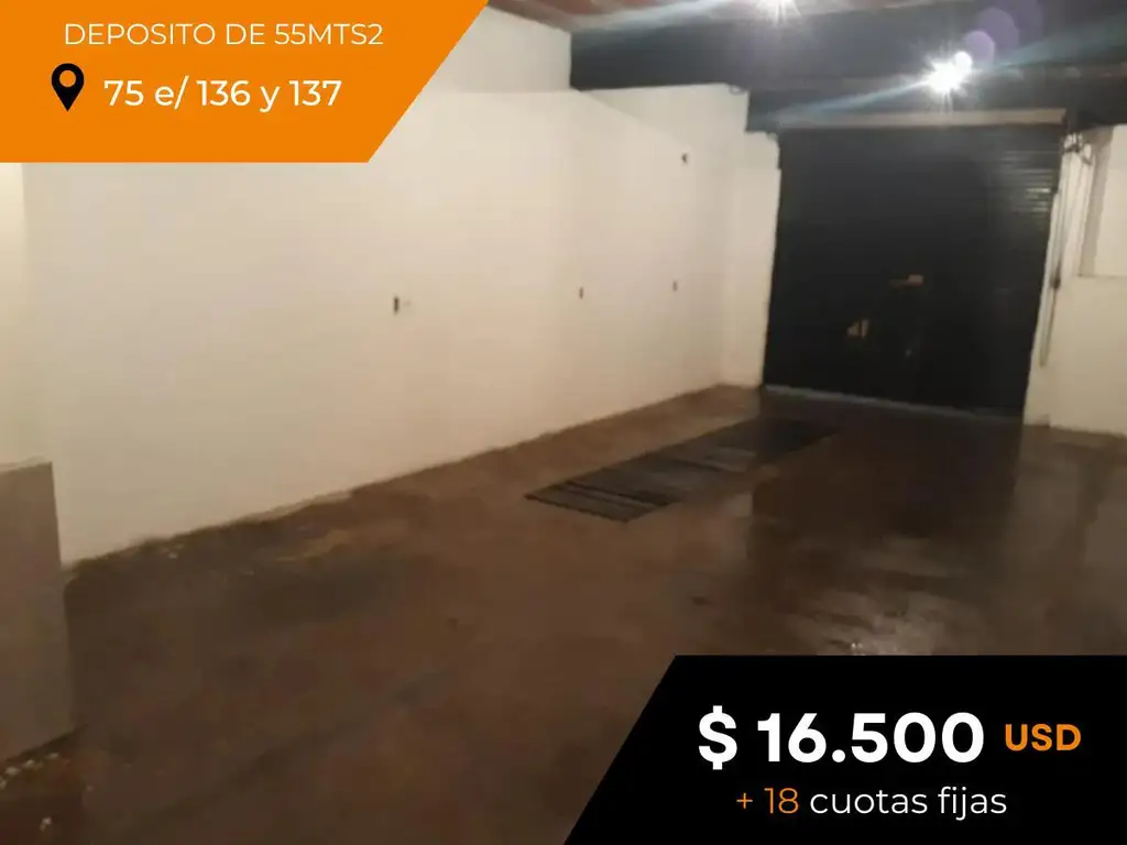 Depósito en venta - 55mts2 - La Plata [FINANCIADO]