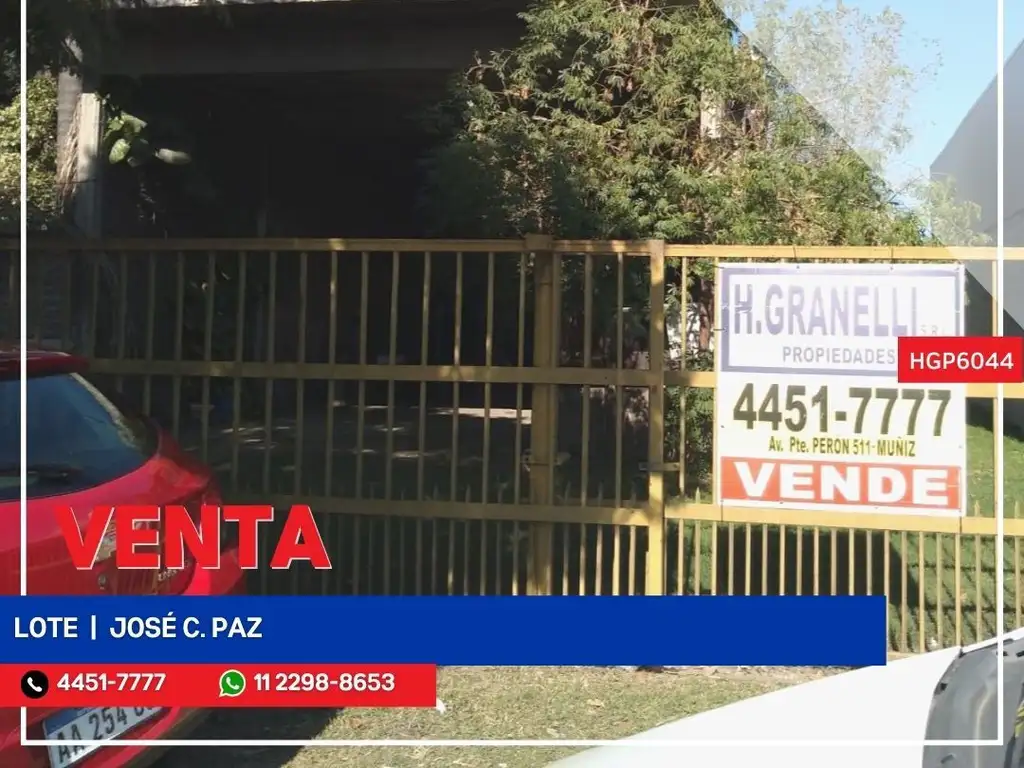 Lote - Venta - Argentina, José C Paz - Av. Arturo Illia 9200