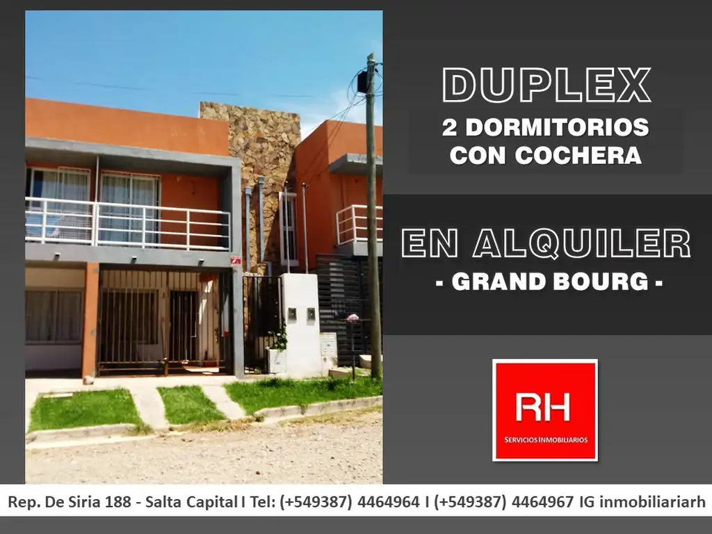 DUPLEX 2 DORMITORIOS EN ALQUILER