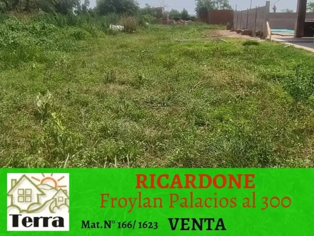 Venta de Terreno en Ricardone