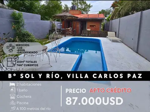 VENTA DE PH DE 2 DORMITORIOS, PILETA, A 600 MTS DEL RÍO. EN SOL Y RÍO - CARLOS PAZ