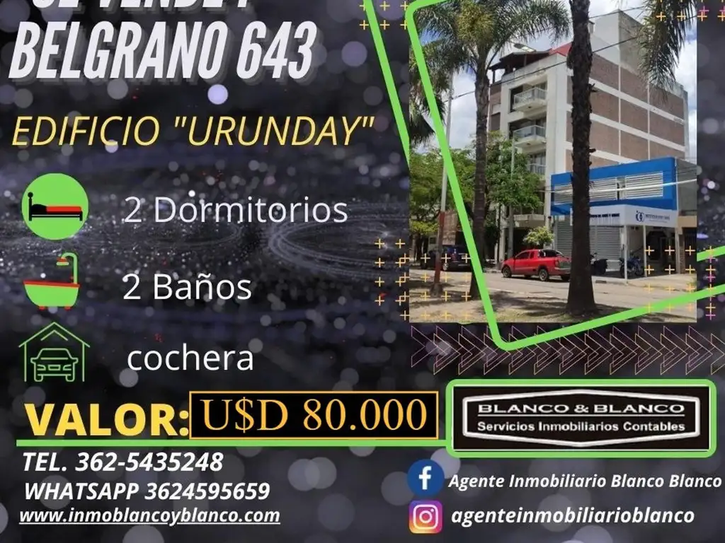 SE VENDE: BELGRANO 643. DEPARTAMENTO DE 2 DORMITORIOS