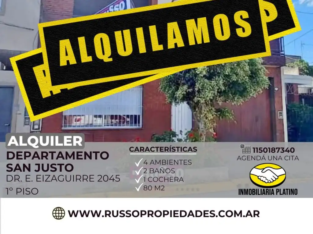 Alquiler Departamento 4 Ambientes San Justo