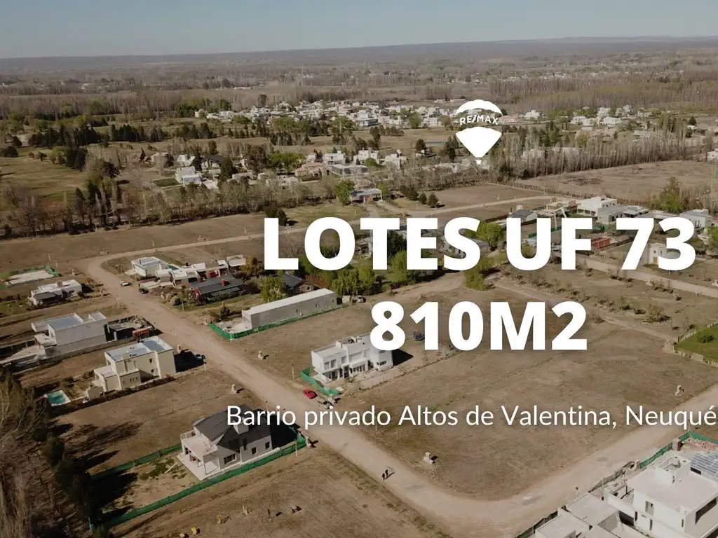 LOTE UF73 | 810m2 | EN ALTOS DE VALENTINA