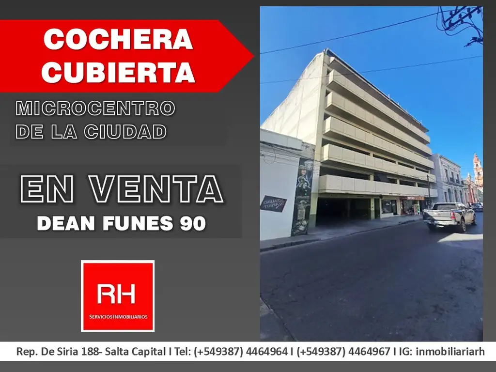 COCHERA CUBIERTA CENTRICA EN VENTA