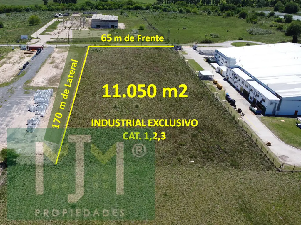 Terreno Industrial 11050 m2 en Parque Industrial Pilar