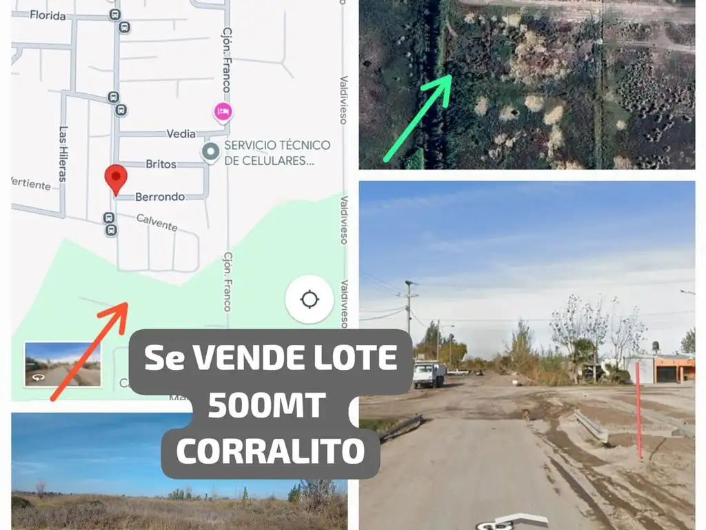 OPORTUNIDAD VENTA  LOTE 500M2 CORRALITOS