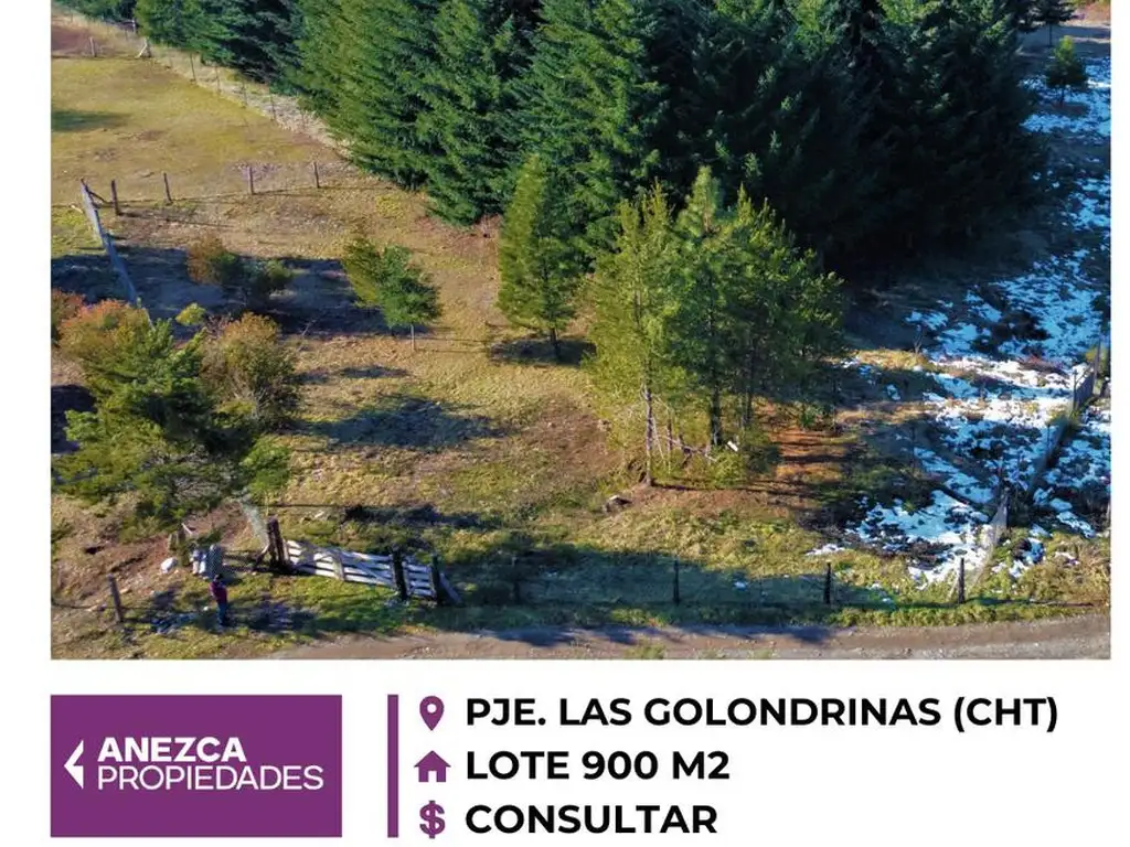 SE VENDE LOTE 900 M2 - LAS GOLONDRINAS - LAGO PUELO