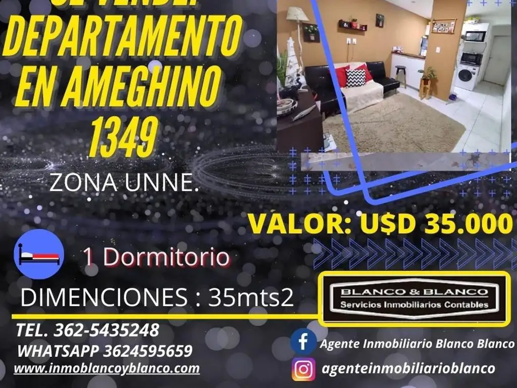 SE VENDE: AMEGHINO 1349. DEPARTAMENTO 1 DORMITORIO