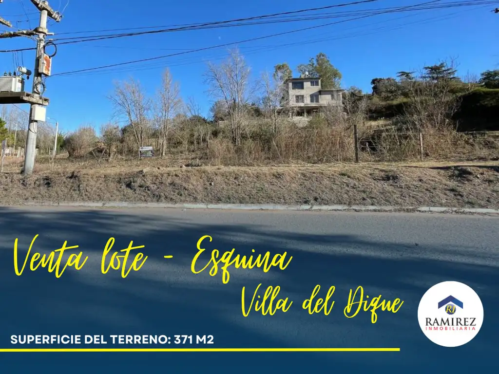 EN VENTA HERMOSO TERRENO EN VILLA DEL DIQUE