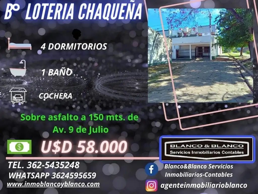 SE VENDE: Duplex en Barrio LOTERÍA CHAQUEÑA