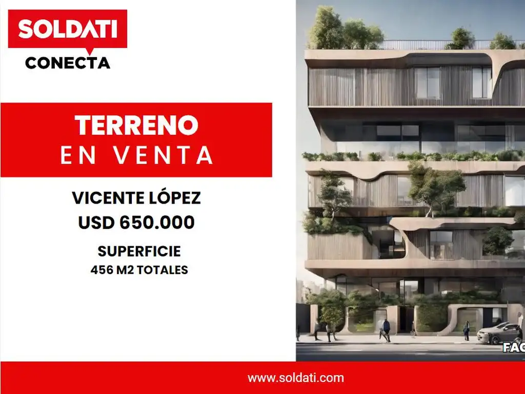 Terreno con Apto Profesional en Venta - Vicente López