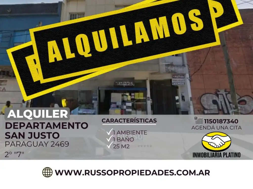 Alquiler Departamento San Justo Monoambiente