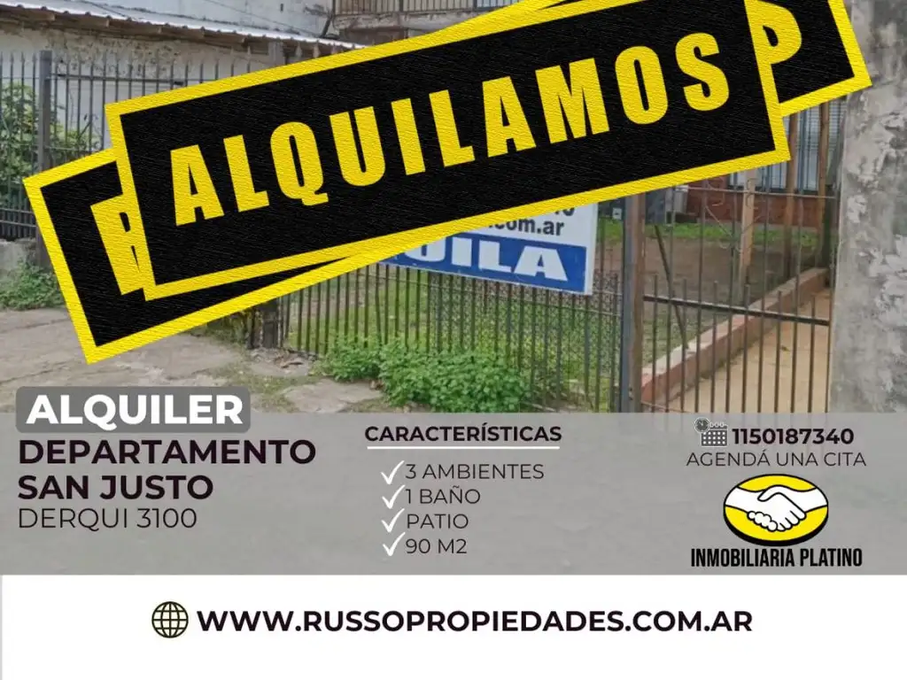 Alquiler Departamento 3 Ambientes San justo