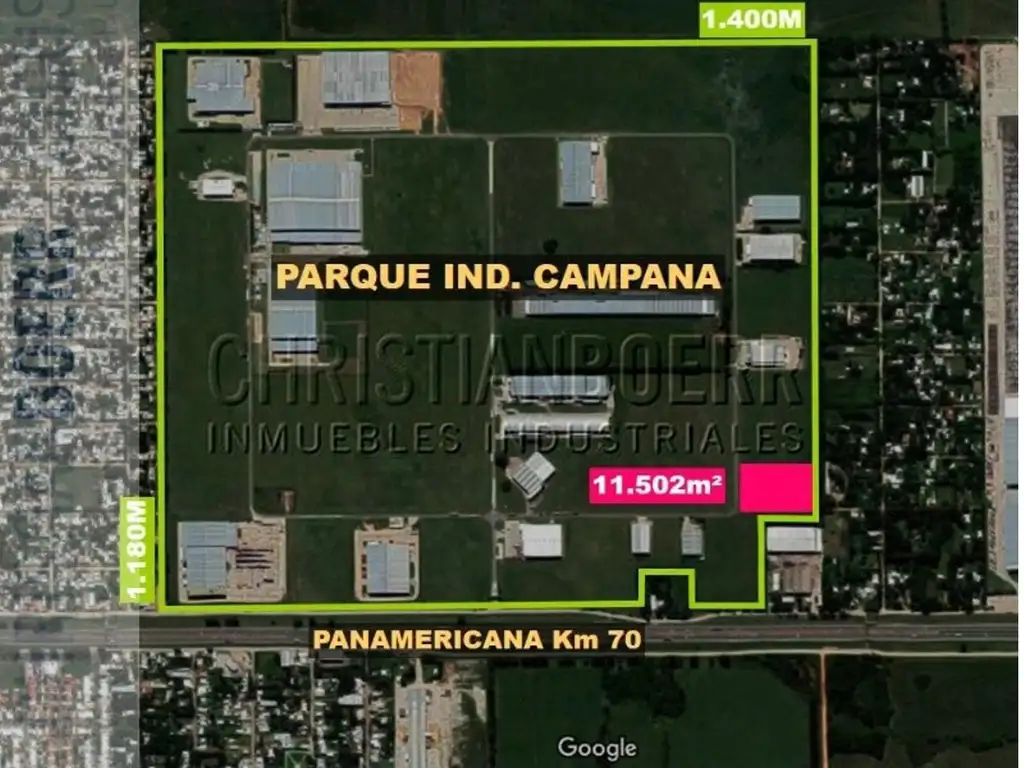 FRACCION INDUSTRIAL  DE 11.502M² - PARQUE INDUSTRIAL CAMPANA