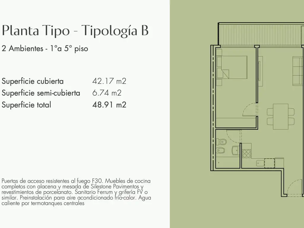 Departamento 2 ambientes a estrenar en  Nueva Pompeya