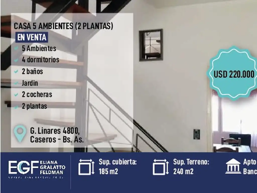 Casa Venta 5 Amb 2Plantas