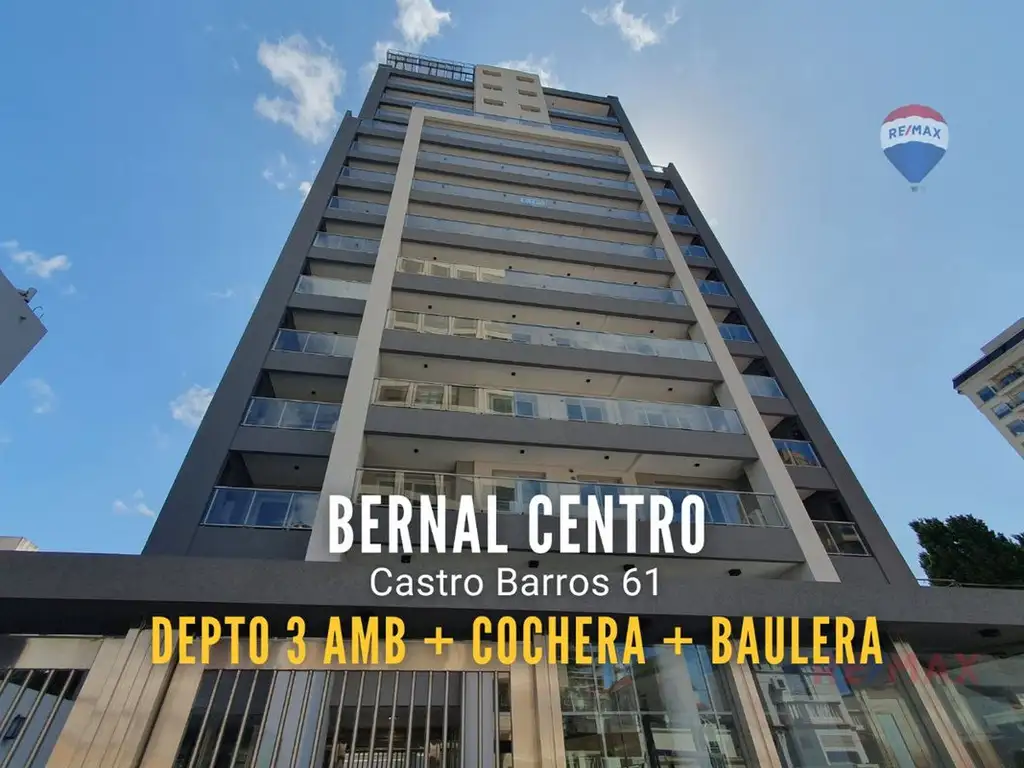 VENTA DEPARTAMENTO 3 AMB C/ COCHERA BERNAL CENTRO